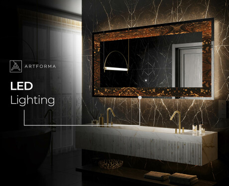 Espelho Decorativo Com Iluminação LED - Amber Shell #6