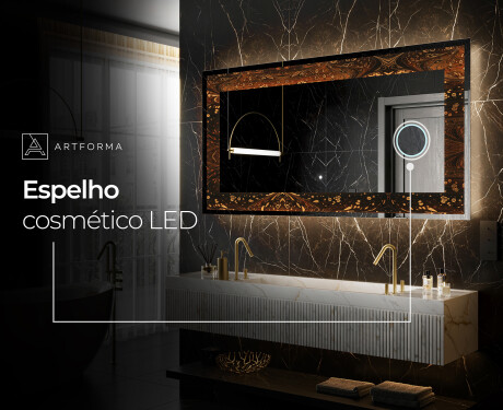 Espelho Decorativo Com Iluminação LED - Amber Shell #8