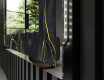 Espelho Decorativo Com Iluminação LED - Golden Veins #3