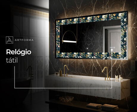 Espelho Decorativo Com Iluminação LED - Cascading Flowers #6