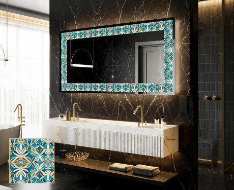 Espelho Decorativo Com Iluminação LED - Floral Elevations