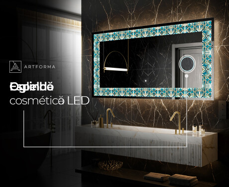 Espelho Decorativo Com Iluminação LED - Floral Elevations #6