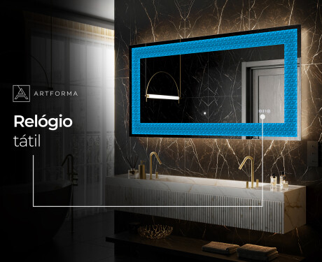 Espelho Decorativo Com Iluminação LED - Symmetrical Diamonds #7