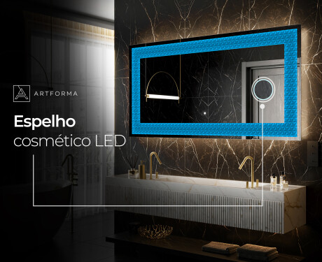 Espelho Decorativo Com Iluminação LED - Symmetrical Diamonds #6