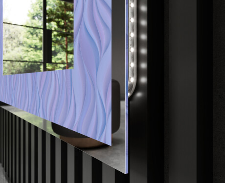 Espelho Decorativo Com Iluminação LED - Colorful Ruffles #3