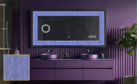 Espelho Decorativo Com Iluminação LED - Colorful Ruffles
