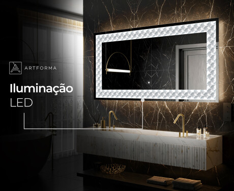 Espelho Decorativo Com Iluminação LED - Inspiring Lines #7