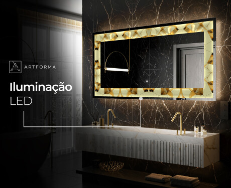 Espelho Decorativo Com Iluminação LED - Glow Geometry #7
