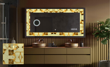 Espelho Decorativo Com Iluminação LED - Glow Geometry