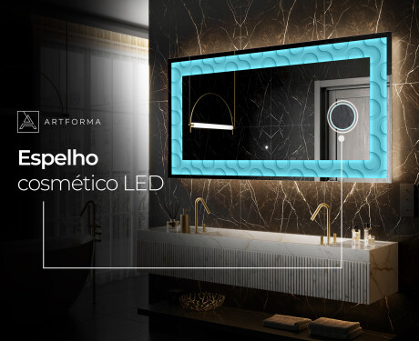 Espelho Decorativo Com Iluminação LED - Divergent Lines #6