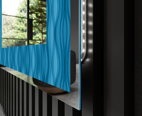 Espelho Decorativo Com Iluminação LED - Whirling Lines #3