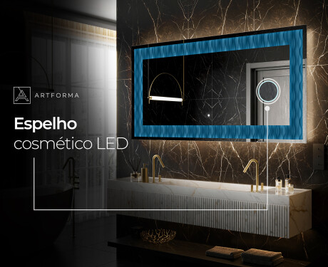Espelho Decorativo Com Iluminação LED - Whirling Lines #6