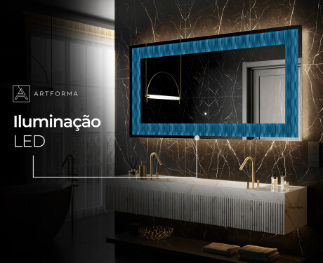 Espelho Decorativo Com Iluminação LED - Whirling Lines #7