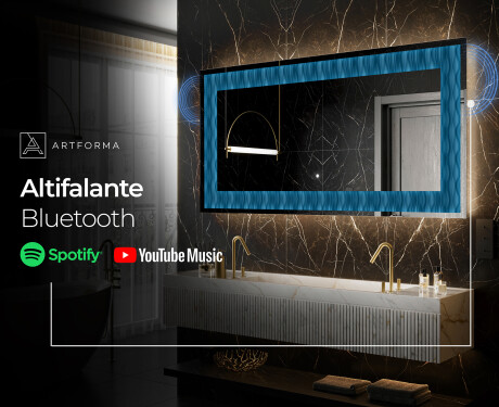 Espelho Decorativo Com Iluminação LED - Whirling Lines #9