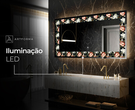 Espelho Decorativo Com Iluminação LED - Plant Rhythms #8