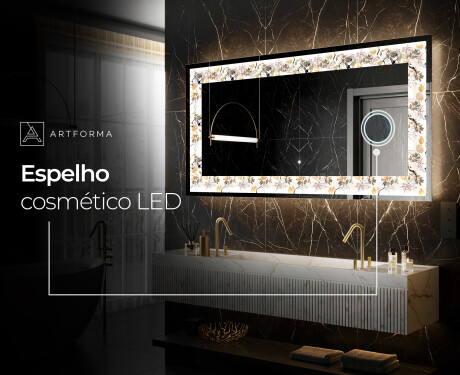 Espelho Decorativo Com Iluminação LED - Floral Reflections #9