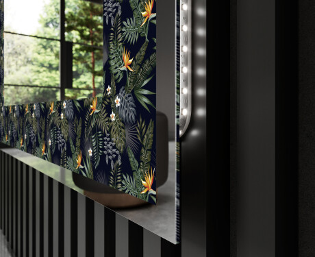 Espelho Decorativo Com Iluminação LED - Vintage Leaves #3
