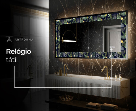 Espelho Decorativo Com Iluminação LED - Vintage Leaves #6