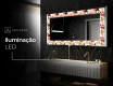 Espelho Decorativo Com Iluminação LED - Flowers Full Of Colors #7