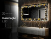 Espelho Decorativo Com Iluminação LED - Floral Symmetries #8