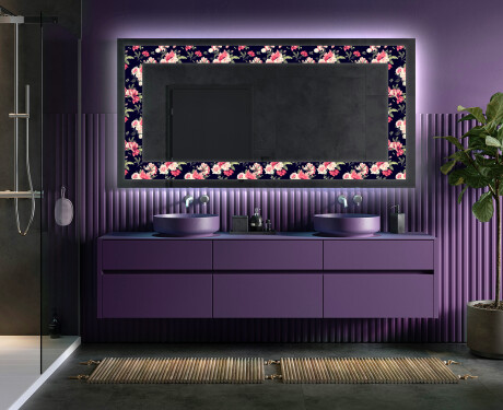 Espelho Decorativo Com Iluminação LED - Floral Layouts #5