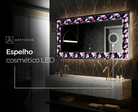 Espelho Decorativo Com Iluminação LED - Floral Layouts #9
