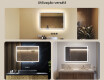 Espelho Para Casa De Banho 100x70cm Com Iluminação LED com Dual color, Interruptor tátil, Desembaciador, Altifalante Bluetooth - L141 #2