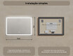 Espelho Para Casa De Banho 100x70cm Com Iluminação LED com Dual color, Interruptor tátil, Desembaciador, Altifalante Bluetooth - L141 #8