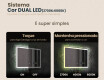 Espelho com iluminação LED para casa de banho 80x60cm com Dual color, Interruptor tátil, Estação - L01 #3