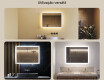 Espelho retangular de banheiro com iluminação LED 80x60 cm com Dual color, Interruptor tátil #2