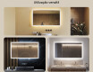 Espelho de banheiro retangular com iluminação LED 120x70 cm com Dual color, Interruptor tátil #2