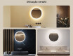 Espelhos redondos de banheiro com iluminação LED 60 cm com Dual color, Interruptor tátil, Desembaciador #2