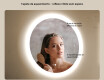 Espelhos redondos de banheiro com iluminação LED 60 cm com Dual color, Interruptor tátil, Desembaciador #5