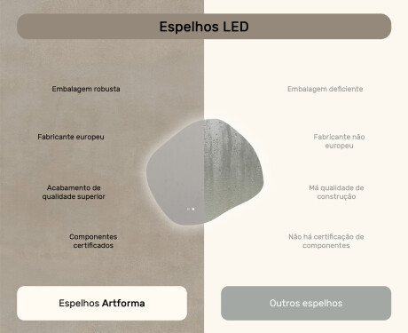 Espelho de banheiro com iluminação, 104×94 cm, bicolor, interruptor touch, tapete aquecedor #7