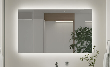 Espelho de casa de banho iluminado 60x80/80x60 cm com luz neutra 4500K