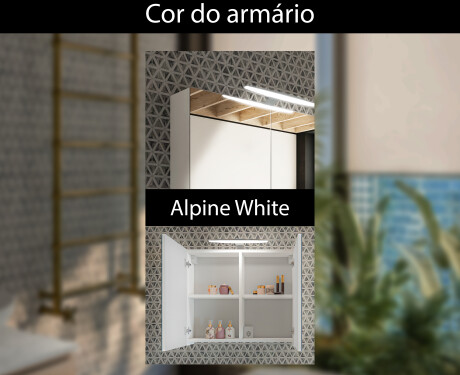 Armário De Casa De Banho LED Alphine White Mateo 70 x 60 cm #6