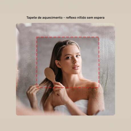 Espelho arredondado LED em moldura dourada de alumínio #6