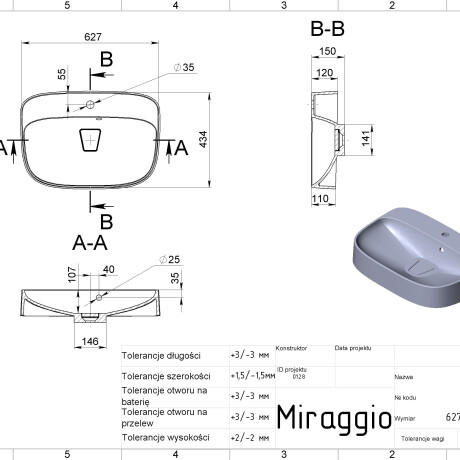 Lavatório LIFOU MATT #1