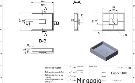 Lavatório CAPRI MIRASOFT