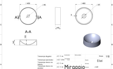 Lavatório ELLEL MIRASOFT