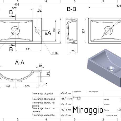Lavatório FARO L MIRASOFT #1