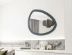 Espelho assimétrico com moldura decorativa em MDF L304