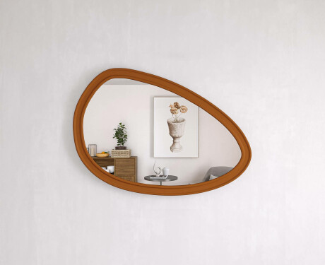 Espelho assimétrico com moldura decorativa em MDF L304 #2