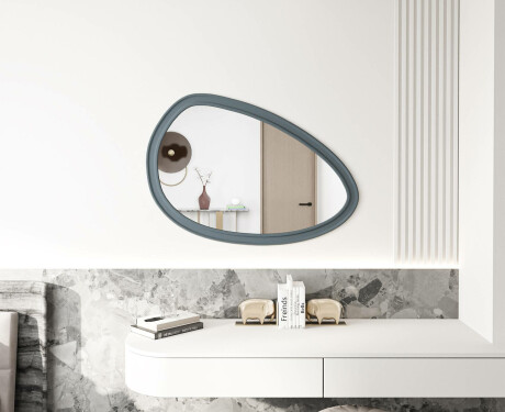Espelho assimétrico com moldura decorativa em MDF L304 #6