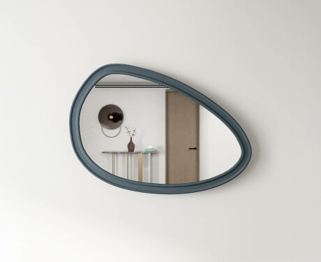 Espelho assimétrico com moldura decorativa em MDF L304 #7