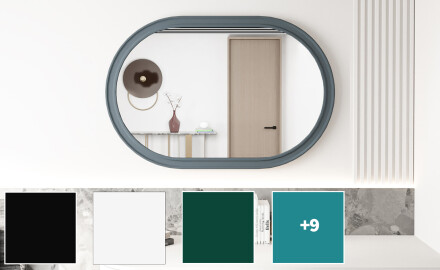 Espelho de banheiro com moldura em MDF L301