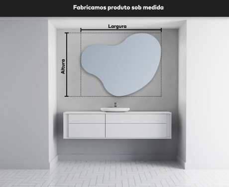 Espelho de Banheiro com LED em Formato Irregular N221 #3