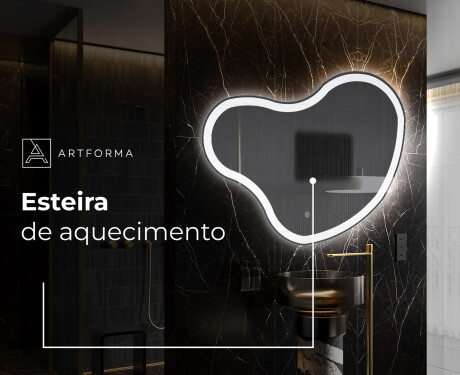 Espelho de Banheiro com LED em Formato Irregular N222 #8