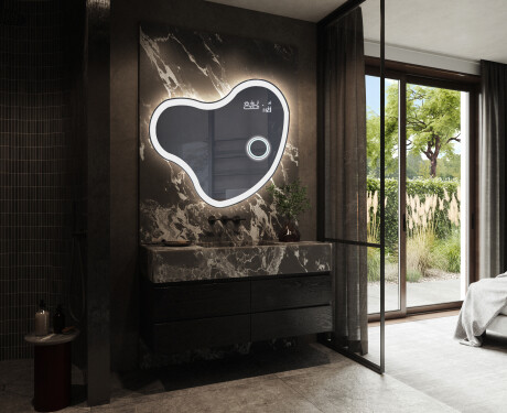 Espelho de Banheiro com LED em Formato Irregular N222 #10