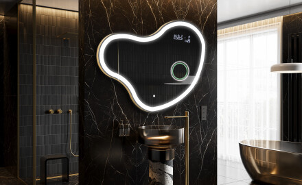 Espelho de Banheiro com LED em Formato Irregular N222